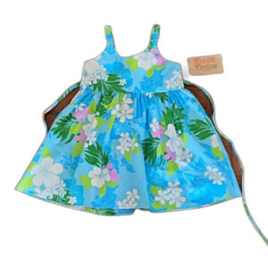 NWT Royal Hawaiian Creation Toddler Girls' Floral Strap Dress, L (US: 12-18mo)